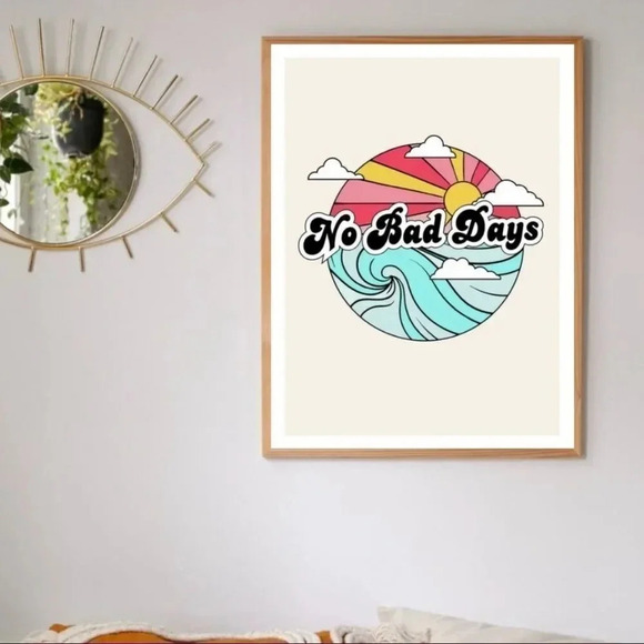 NEW! On Cloud 9 “No Bad Days” Canvas Wall Art ☁️ - Picture 1 of 7